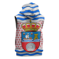Cantabria Flag Sleeveless Zip Hoodie Autonomous Community of Spain - Wonder Print Shop