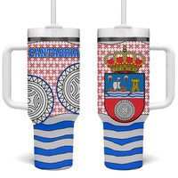 Cantabria Flag Tumbler With Handle Autonomous Community of Spain - Wonder Print Shop
