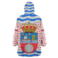 Cantabria Flag Wearable Blanket Hoodie Autonomous Community of Spain - Wonder Print Shop