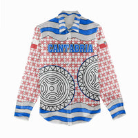 Cantabria Flag Women Casual Shirt Autonomous Community of Spain - Wonder Print Shop