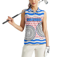 Cantabria Flag Women Sleeveless Polo Shirt Autonomous Community of Spain - Wonder Print Shop