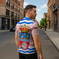 Cantabria Flag Zipper Polo Shirt Autonomous Community of Spain - Wonder Print Shop