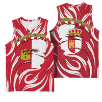 Castilla La Mancha Flag Basketball Jersey Autonomous Community of Spain - Wonder Print Shop