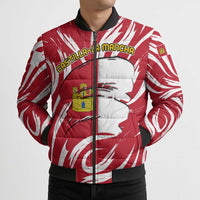 Castilla La Mancha Flag Bomber Puffer Jacket Autonomous Community of Spain - Wonder Print Shop