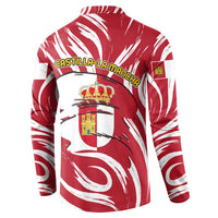 Castilla La Mancha Flag Button Sweatshirt Autonomous Community of Spain - Wonder Print Shop