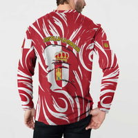 Castilla La Mancha Flag Button Sweatshirt Autonomous Community of Spain - Wonder Print Shop