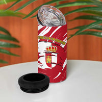 Castilla La Mancha Flag 4 in 1 Can Cooler Tumbler Autonomous Community of Spain - Wonder Print Shop