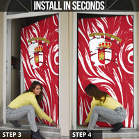 Castilla La Mancha Flag Door Cover Autonomous Community of Spain - Wonder Print Shop