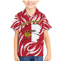 Castilla La Mancha Flag Family Matching Mermaid Dress and Hawaiian Shirt Autonomous Community of Spain - Wonder Print Shop