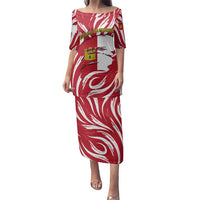 Castilla La Mancha Flag Family Matching Puletasi and Hawaiian Shirt Autonomous Community of Spain - Wonder Print Shop