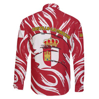 Castilla La Mancha Flag Family Matching Summer Maxi Dress and Hawaiian Shirt Autonomous Community of Spain - Wonder Print Shop