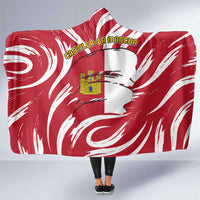 Castilla La Mancha Flag Hooded Blanket Autonomous Community of Spain - Wonder Print Shop