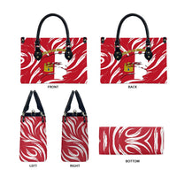 Castilla La Mancha Flag Leather Bag Autonomous Community of Spain - Wonder Print Shop