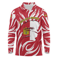 Castilla La Mancha Flag Long Sleeve Polo Shirt Autonomous Community of Spain - Wonder Print Shop