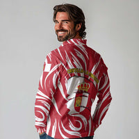 Castilla La Mancha Flag Long Sleeve Polo Shirt Autonomous Community of Spain - Wonder Print Shop