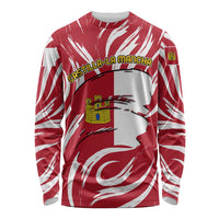 Castilla La Mancha Flag Long Sleeve Shirt Autonomous Community of Spain - Wonder Print Shop