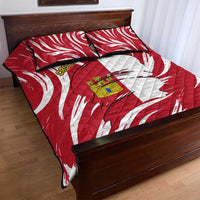 Castilla La Mancha Flag Quilt Bed Set Autonomous Community of Spain - Wonder Print Shop