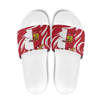 Castilla La Mancha Flag Slide Sandals Autonomous Community of Spain - Wonder Print Shop