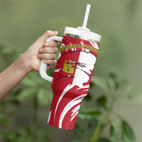 Castilla La Mancha Flag Tumbler With Handle Autonomous Community of Spain - Wonder Print Shop