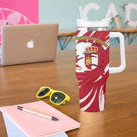 Castilla La Mancha Flag Tumbler With Handle Autonomous Community of Spain - Wonder Print Shop