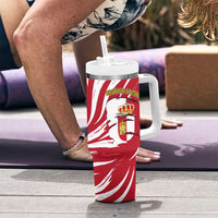 Castilla La Mancha Flag Tumbler With Handle Autonomous Community of Spain - Wonder Print Shop
