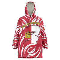 Castilla La Mancha Flag Wearable Blanket Hoodie Autonomous Community of Spain - Wonder Print Shop