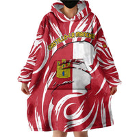 Castilla La Mancha Flag Wearable Blanket Hoodie Autonomous Community of Spain - Wonder Print Shop