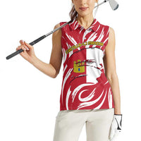 Castilla La Mancha Flag Women Sleeveless Polo Shirt Autonomous Community of Spain - Wonder Print Shop