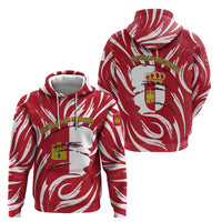 Castilla La Mancha Flag Zip Hoodie Autonomous Community of Spain - Wonder Print Shop