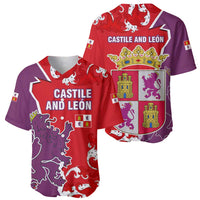 Castile and León Flag Baseball Jersey Autonomous Community of Spain - Wonder Print Shop
