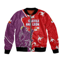 Castile and León Flag Bomber Jacket Autonomous Community of Spain - Wonder Print Shop