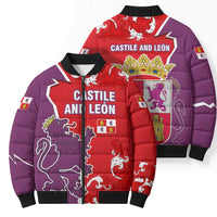 Castile and León Flag Bomber Puffer Jacket Autonomous Community of Spain - Wonder Print Shop