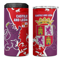 Castile and León Flag 4 in 1 Can Cooler Tumbler Autonomous Community of Spain - Wonder Print Shop