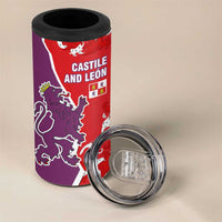 Castile and León Flag 4 in 1 Can Cooler Tumbler Autonomous Community of Spain - Wonder Print Shop