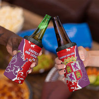 Castile and León Flag 4 in 1 Can Cooler Tumbler Autonomous Community of Spain - Wonder Print Shop