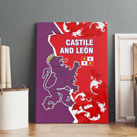 Castile and León Flag Canvas Wall Art Autonomous Community of Spain - Wonder Print Shop