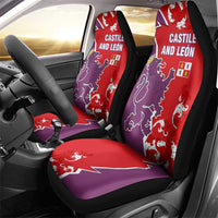 Castile and León Flag Car Seat Cover Autonomous Community of Spain - Wonder Print Shop