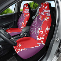 Castile and León Flag Car Seat Cover Autonomous Community of Spain - Wonder Print Shop