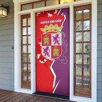 Castile and León Flag Door Cover Autonomous Community of Spain - Wonder Print Shop