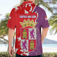 Castile and León Flag Hawaiian Shirt Autonomous Community of Spain - Wonder Print Shop