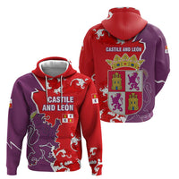 Castile and León Flag Hoodie Autonomous Community of Spain - Wonder Print Shop