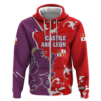 Castile and León Flag Hoodie Autonomous Community of Spain - Wonder Print Shop