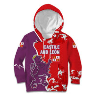 Castile and León Flag Kid Hoodie Autonomous Community of Spain - Wonder Print Shop