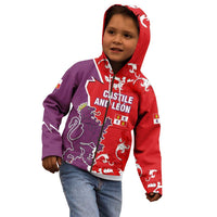 Castile and León Flag Kid Hoodie Autonomous Community of Spain - Wonder Print Shop