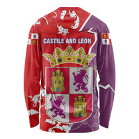 Castile and León Flag Long Sleeve Shirt Autonomous Community of Spain - Wonder Print Shop