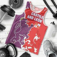 Castile and León Flag Men Tank Top Autonomous Community of Spain - Wonder Print Shop