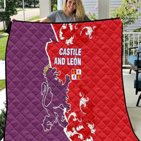 Castile and León Flag Quilt Autonomous Community of Spain - Wonder Print Shop