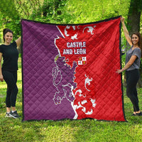 Castile and León Flag Quilt Autonomous Community of Spain - Wonder Print Shop