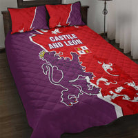 Castile and León Flag Quilt Bed Set Autonomous Community of Spain - Wonder Print Shop
