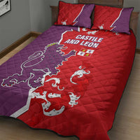 Castile and León Flag Quilt Bed Set Autonomous Community of Spain - Wonder Print Shop